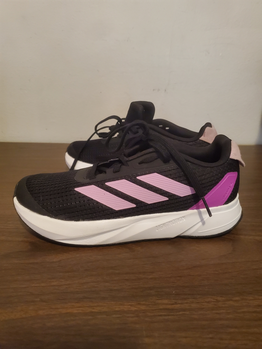 adidas Kids Black and Pink Sneakers